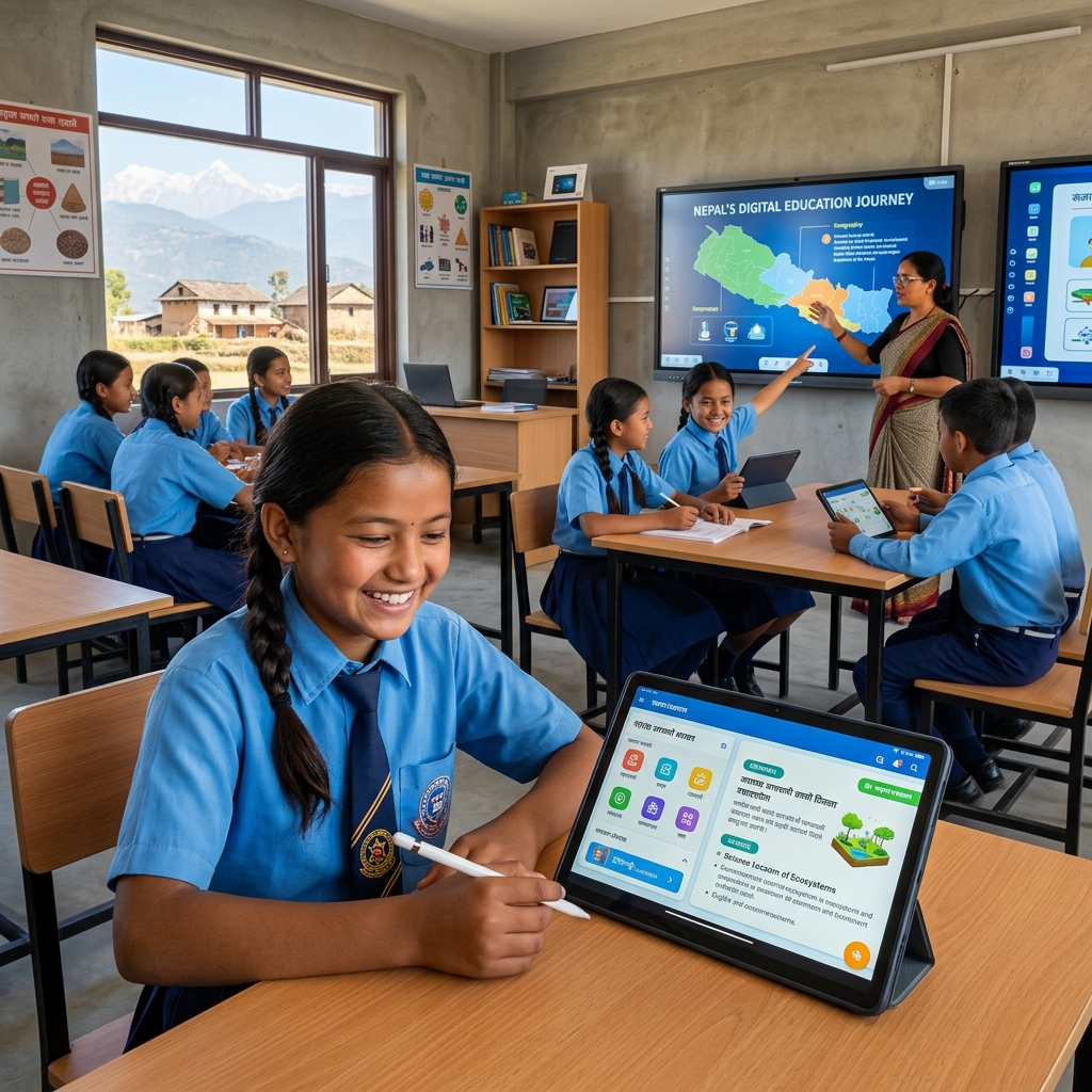 Students in a classroom at a partner school